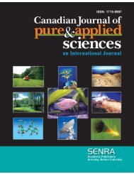 May-08 - Canadian Journal of Pure and Applied Sciences