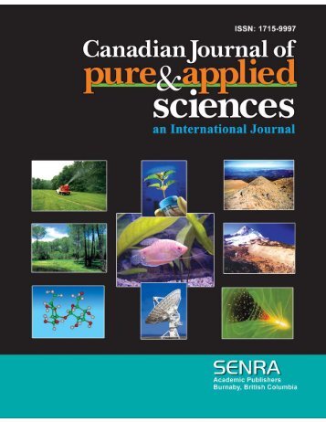 May-08 - Canadian Journal of Pure and Applied Sciences