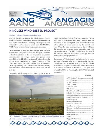 nikolski wind-diesel project - Aleutian Pribilof Islands Association