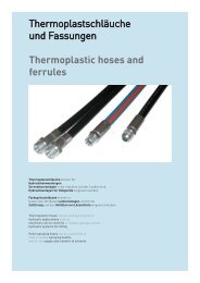 Thermoplastic hoses and ferrules - Schmitter Hydraulik GmbH