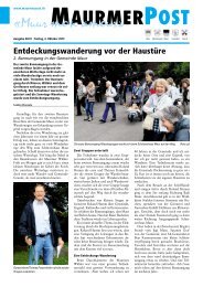 Ausgabe 40/41 vom 4. Oktober 2013 [PDF, 3.28 MB] - Maurmer Post