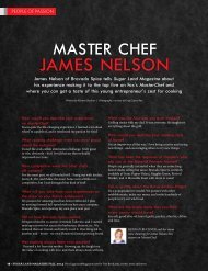 Master Chef James Nelson - Sugar Land Magazine