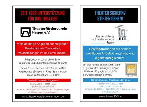 Spielzeitheft [Download: PDF 9,7 MB] - Theater Hagen