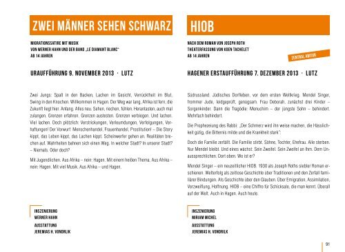 Spielzeitheft [Download: PDF 9,7 MB] - Theater Hagen