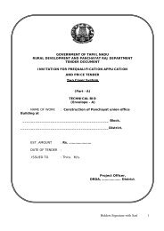 FRONT COVER PAGE TO TENDER DOCUMENTS ... - Tnrd.gov.in