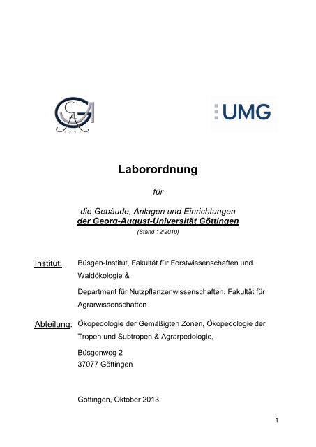 Laborordnung - wwwuser - GWDG