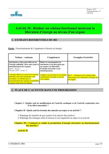 Réaliser un schéma fonctionnel montrant la - Pierron