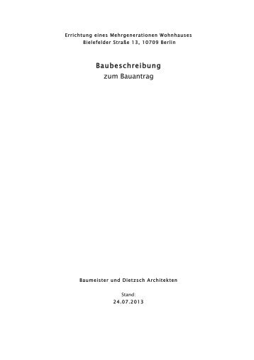 2013.07.24 Baubeschreibung - Das WOHNPORTAL Berlin!