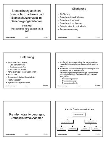 Brandschutzkonzept im Genehmigungsverfahren