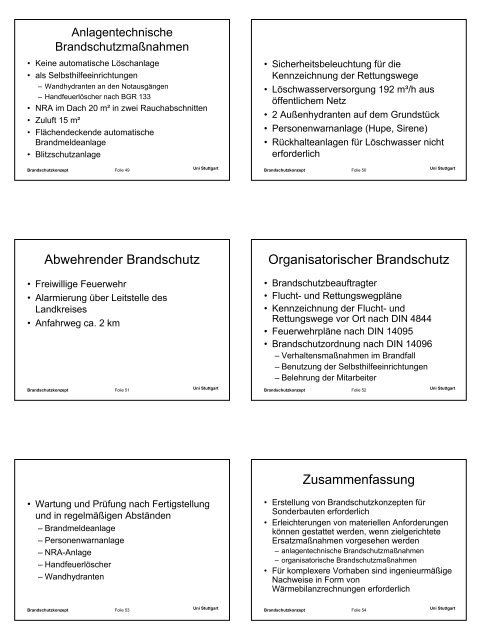 Brandschutzkonzept im Genehmigungsverfahren