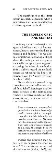 Self-Esteem Research, Theory, and Practice Toward a Positive ...