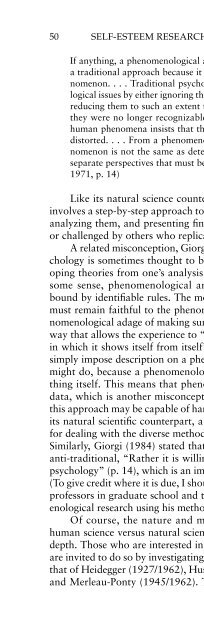 Self-Esteem Research, Theory, and Practice Toward a Positive ...