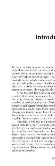 Self-Esteem Research, Theory, and Practice Toward a Positive ...