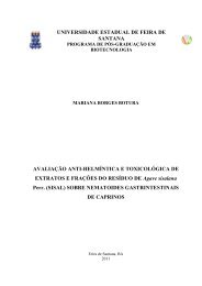 Avaliação anti-helmíntica e toxicológica de extratos e frações do ...