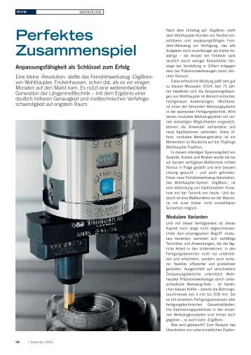 Perfektes Zusammenspiel - Wohlhaupter GmbH