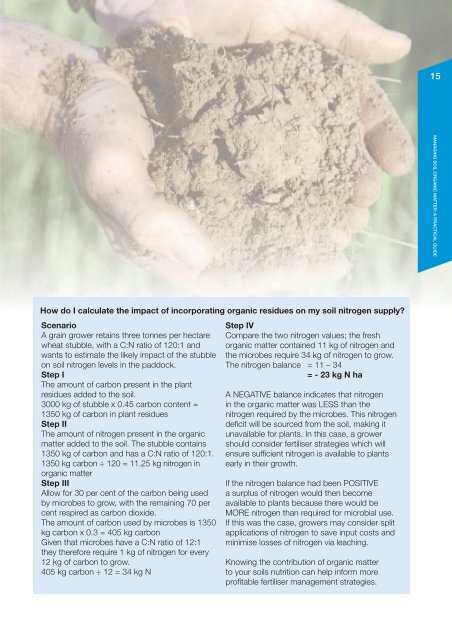 managing soil organic matter - Grains Research & Development ...