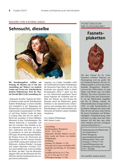 Ausgabe 23/2013 - Weingarten im Blick