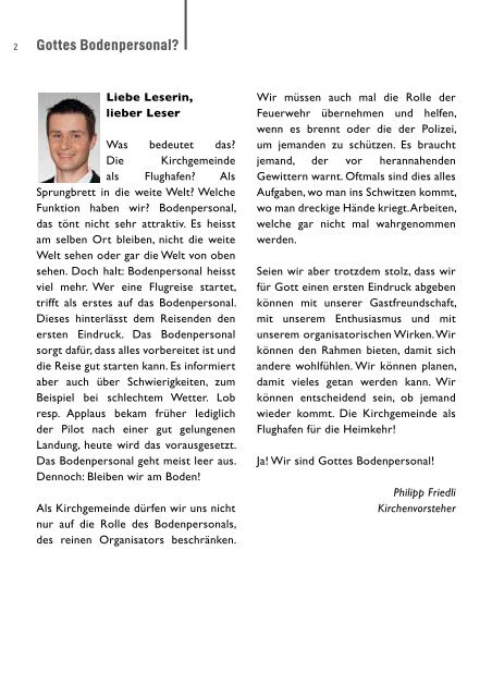 Kirchenpost - Evang.-ref. Kirchgemeinde Goldach