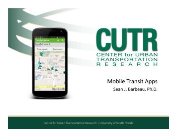 Mobile Transit Apps - (ITS) Canada