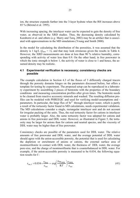 A review of porosity and Diffusion in Bentonite (pdf) (2.4 MB) - Posiva