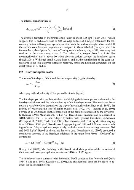 A review of porosity and Diffusion in Bentonite (pdf) (2.4 MB) - Posiva