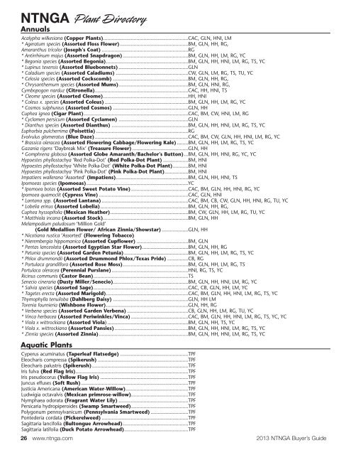 Buyer's Guide - NorthEast Texas Nursery Growers Association