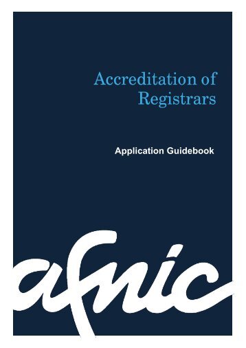 Accreditation of Registrars - Afnic