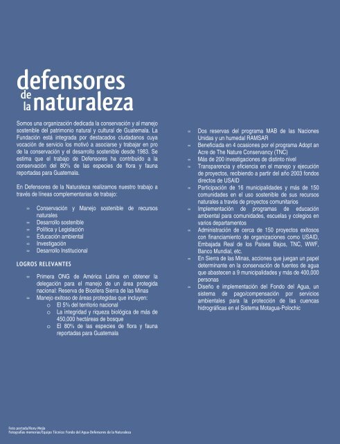 Descargar - Fundación Defensores de la Naturaleza