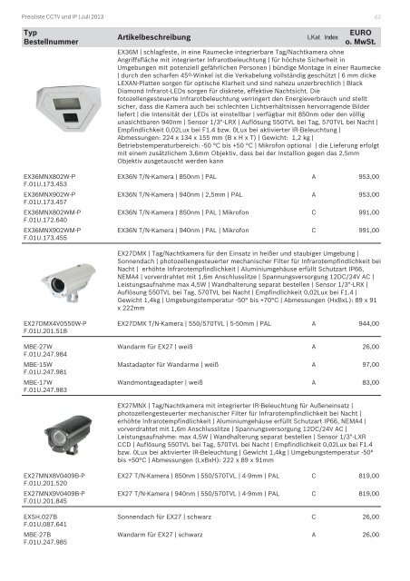 Preisliste - videor