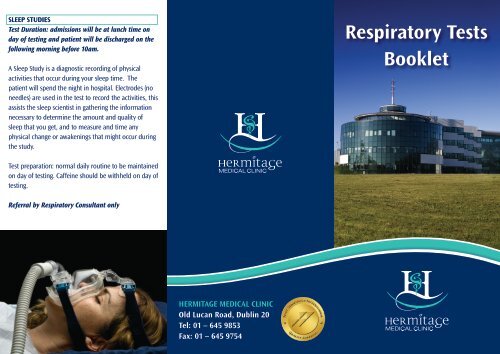 Respiratory Tests Booklet - Hermitage Medical Clinic