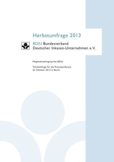 Herbstumfrage 2013 - Bundesverband Deutscher Inkasso ...