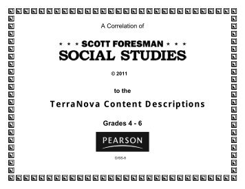 Scott Foresman Social Studies, c. 2011, Grades 4-6, to the ... - Pearson