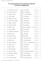 16. Saaraltarmlauf der LSG Saarlouis am 08.10.95 Ergebnisliste 5 ...