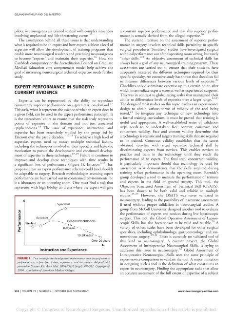 Surgical Expertise in Neurosurgery: Integrating Theory Into ... - CHUQ