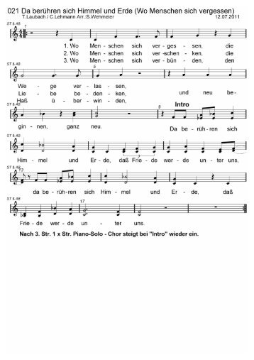 Songtext neu kennenlernen
