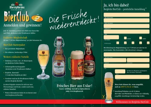 Seit 1868 Frisches Bier a