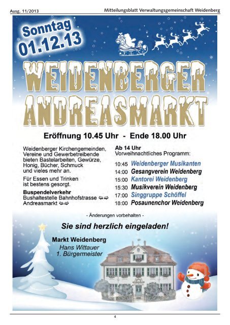 Ausgabe 11 / 2013 - Markt Weidenberg