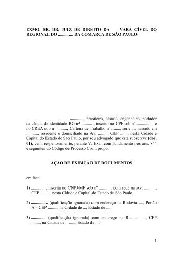 EXMO. SR. DR. JUIZ DE DIREITO DA VARA CÍVEL ... - Jobachi.com.br