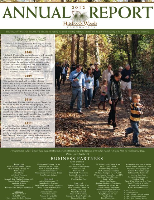 annual report 2012 - Hitchcock Woods Foundation