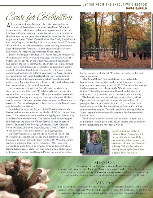 annual report 2012 - Hitchcock Woods Foundation