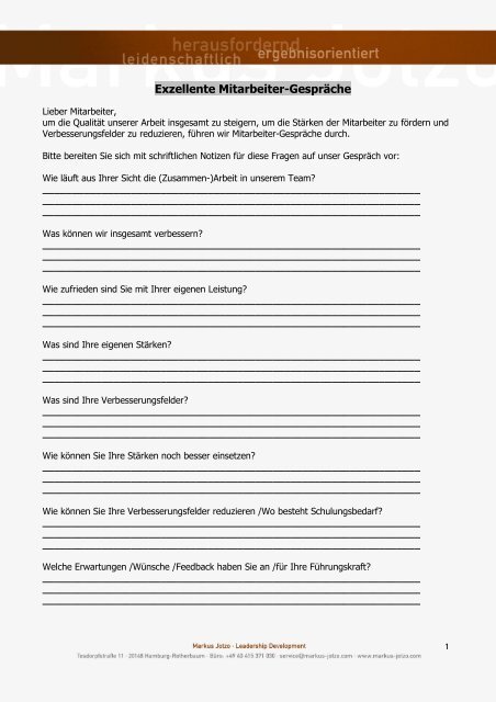 Fuhren Sie Exzellente Mitarbeiter Gesprache Markus Jotzo