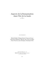 Aspects de la Romanisation dans l'Est de la Gaule – 1 – - Bibracte