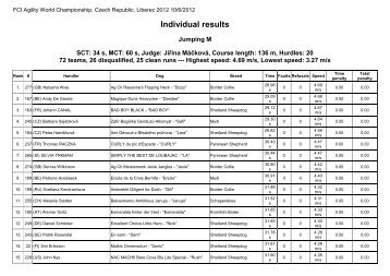 Individual results - Agility Service