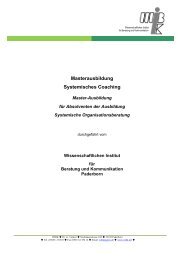 Master-Ausbildung Systemisches Coaching - WIBK