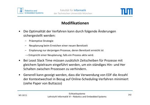 Versagen von EDF bei unterschiedlichen Bereitzeiten