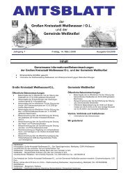 der Großen Kreisstadt Weißwasser / OL und der Gemeinde Weißkeißel