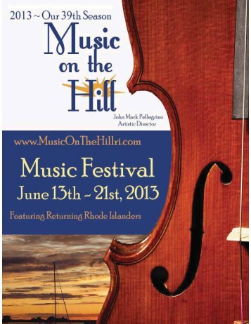 program book - music on the hill