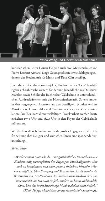 Ein inklusives Education-Projekt des Klavier-Festivals Ruhr