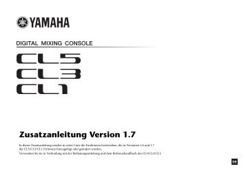 Zusatzanleitung Version 1.7 - Yamaha