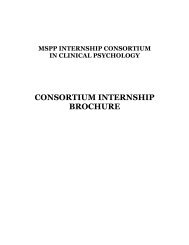 MSPP Consortium Internship Brochure - Massachusetts School of ...